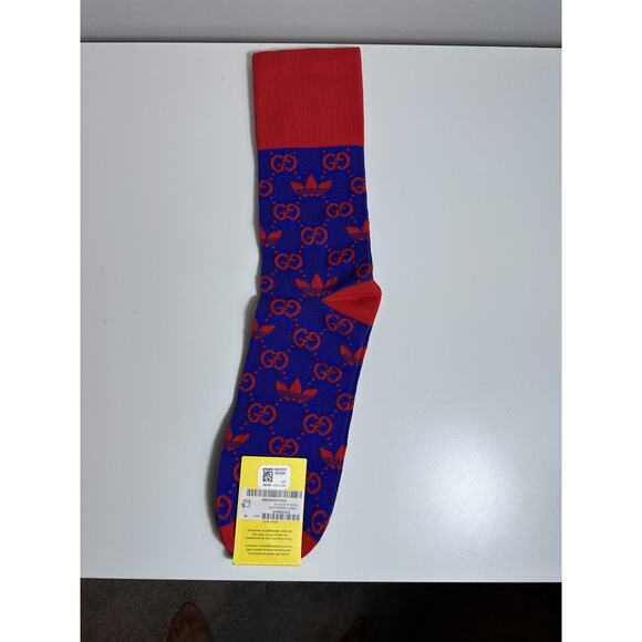 Authentic NWT Gucci x Adidas GG Logo Jacquard Techno Socks Size M